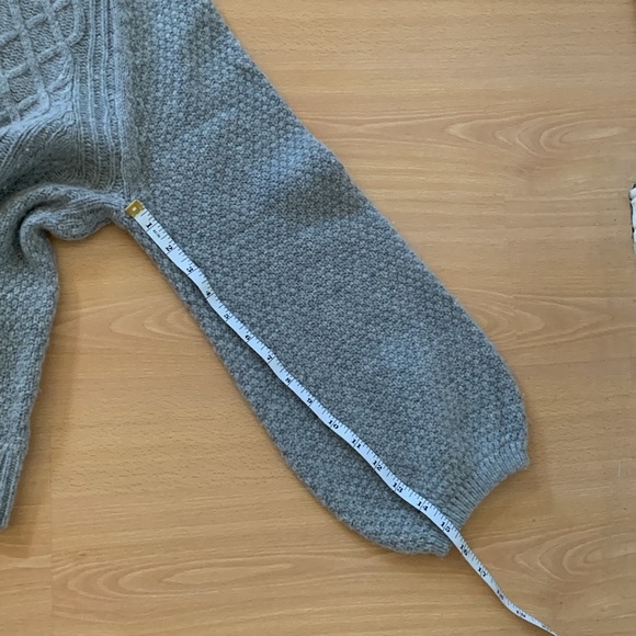 CYNTHIA ROWLEY Gray Oversized Mock Turtleneck Wool Sweater Size XS - Picture 10 of 14